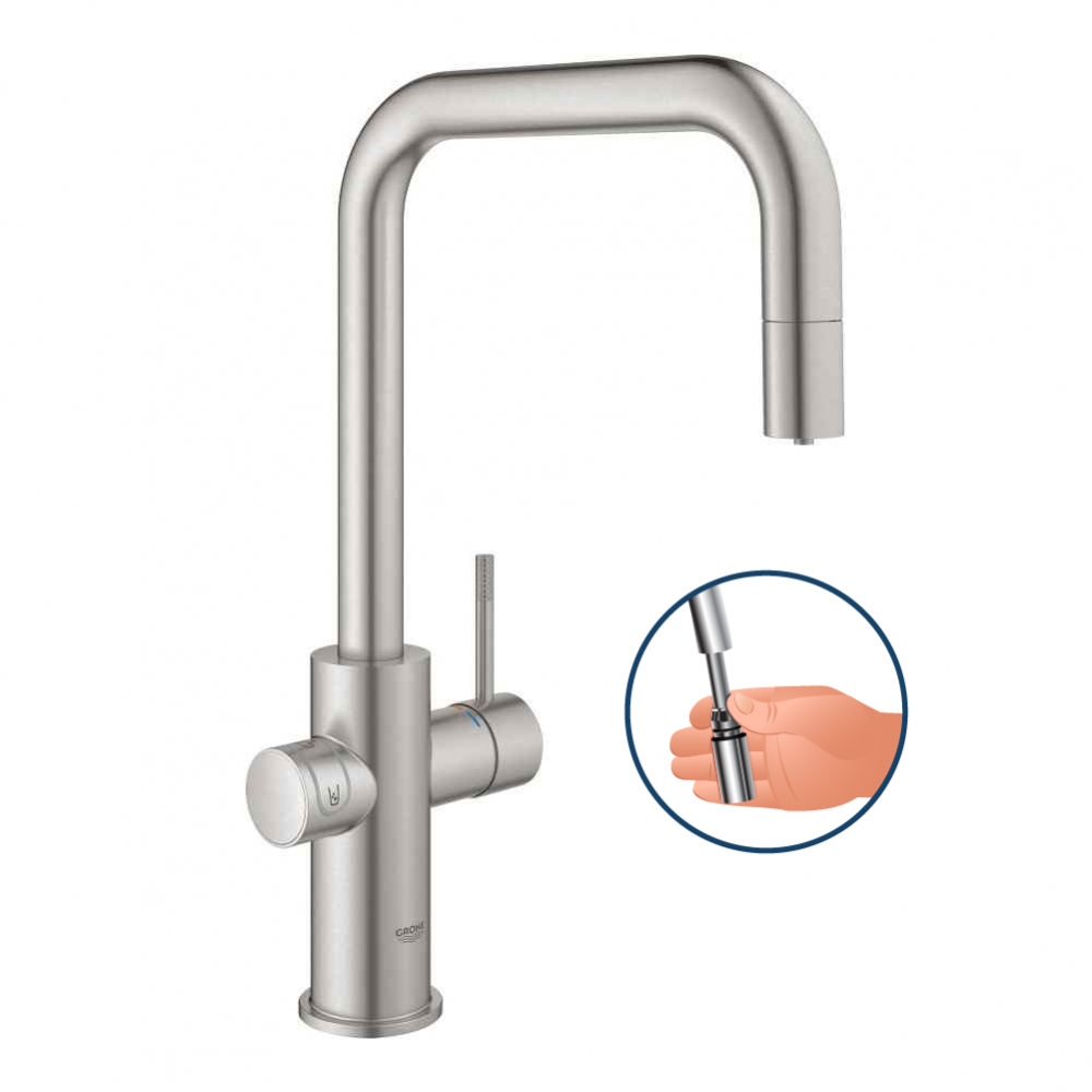 GROHE Blue U-tud udtræk supersteel GROHE Blue vandhaner