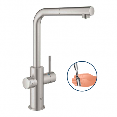 GROHE Blue L-tud udtræk supersteel GROHE Blue vandhaner