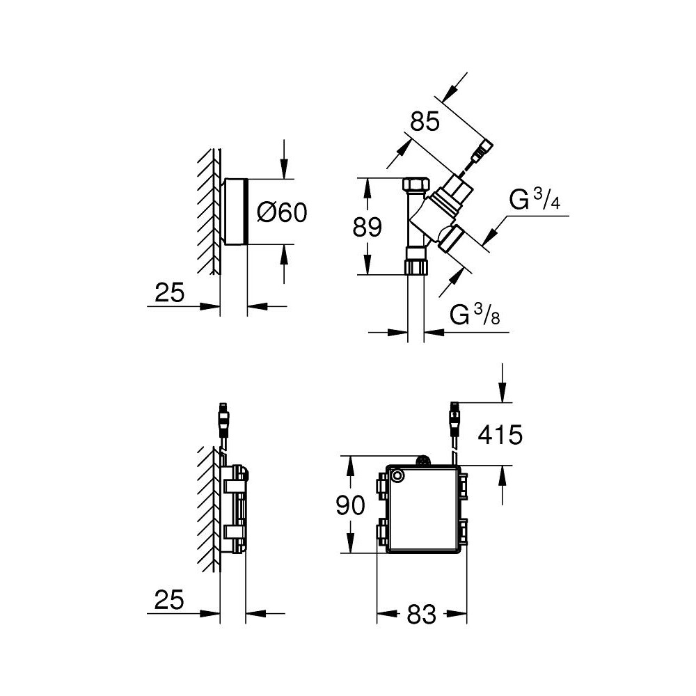 GROHE Switch Batteridrevet slukkeventil til opvaskemaskiner Watertrade