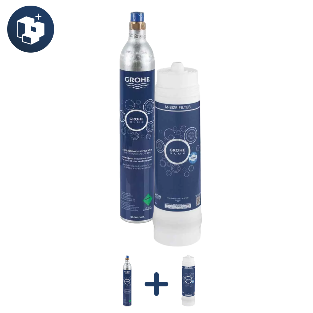 GROHE Blue Pro mini startsæt - 425 g CO2 + M filter Bundles