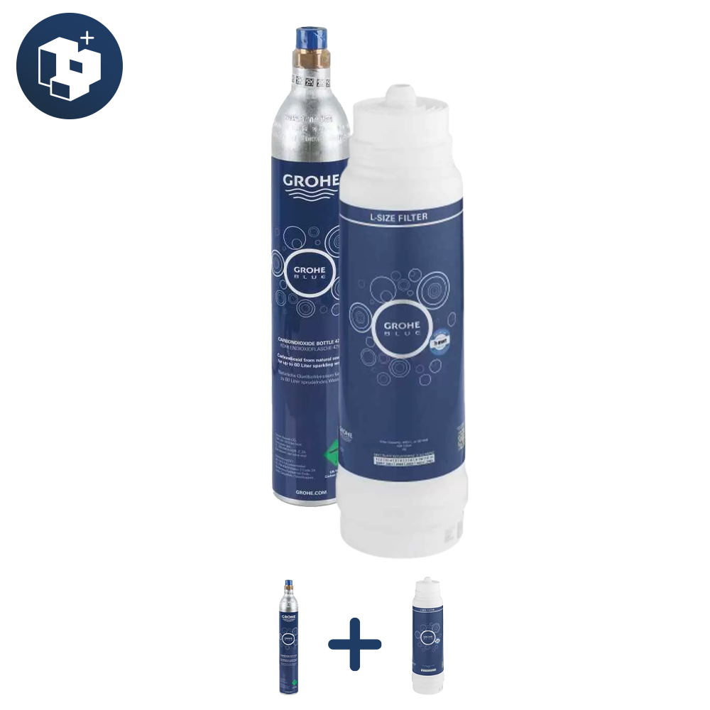 GROHE Blue Pro mini startsæt - 425 g CO2 + L filter Bundles