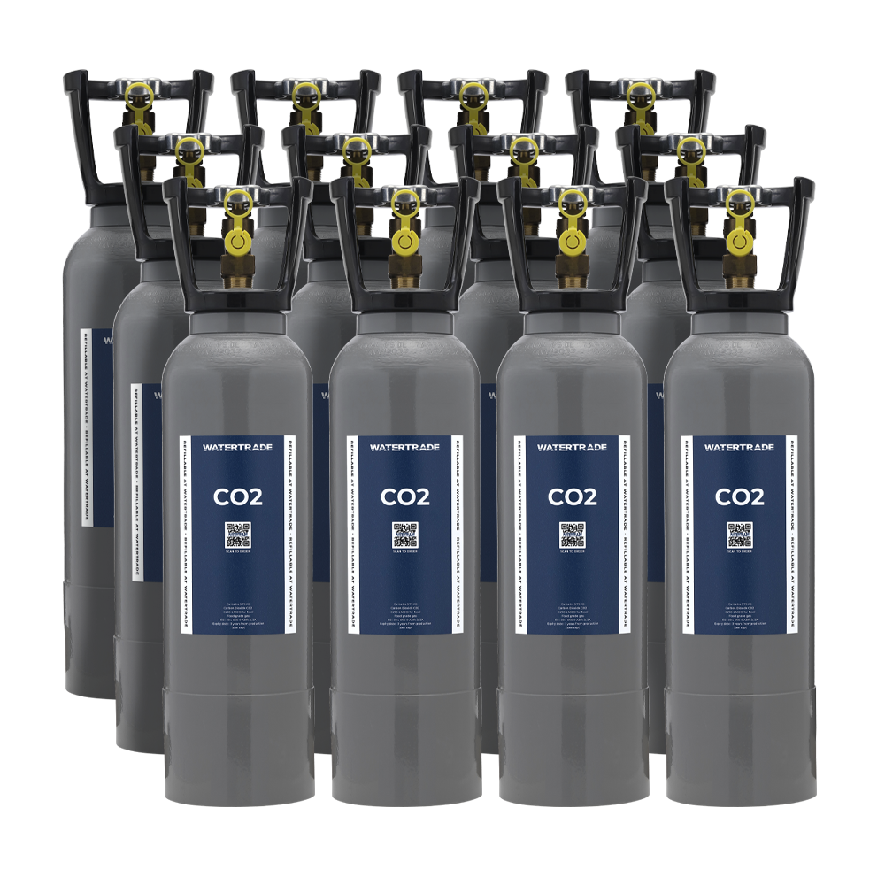 3.75 kg. CO2 - 12 pak CO2 / kulsyreflaske Startsæt