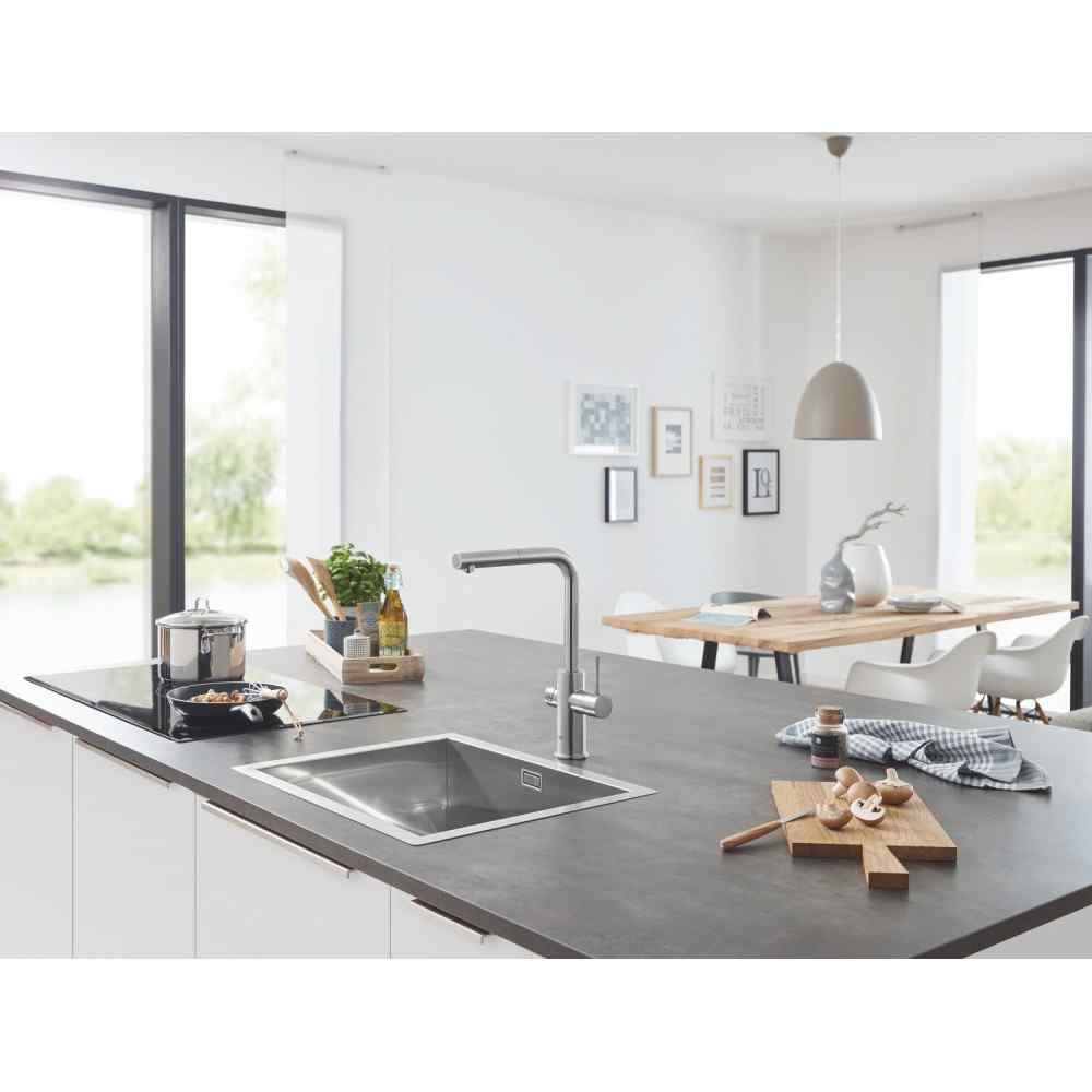 GROHE Blue Home - L-tud - Med udtræk - Supersteel GROHE Blue Home